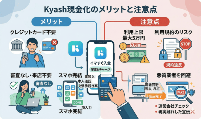 Kyash現金化のメリットと押さえるべき注意点