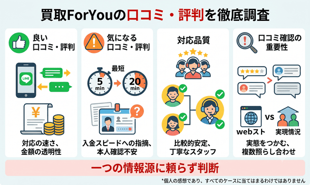 買取ForYouの口コミ・評判を徹底調査