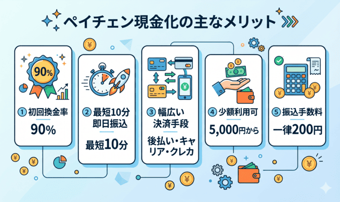 ペイチェン現金化で得られる主なメリット
