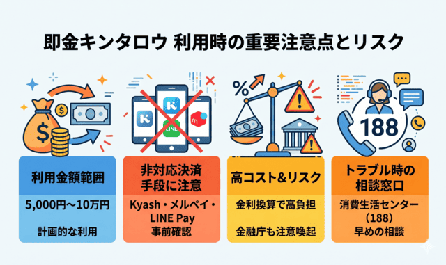 即金キンタロウ利用時の注意点と回避すべきリスク