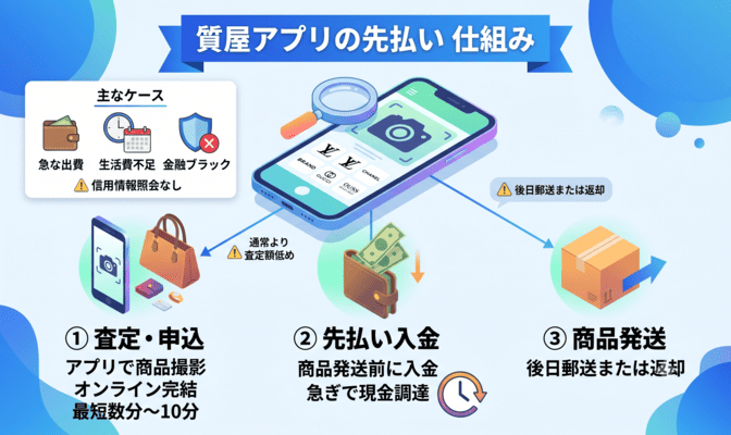 質屋アプリの先払いとは？基本の仕組み