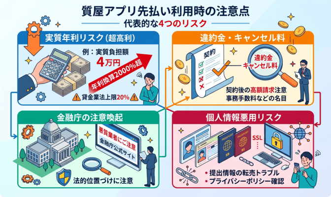 質屋アプリの先払いを利用する際の注意点