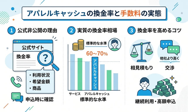 アパレルキャッシュの換金率と手数料の実態