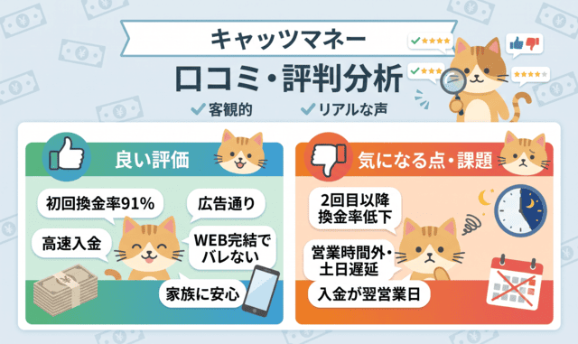キャッツマネー利用者の口コミと評判を客観的に分析