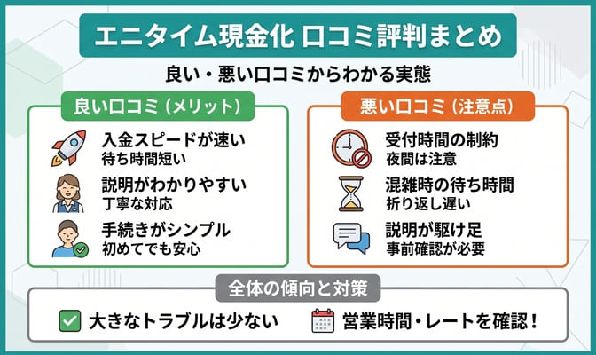 エニタイム現金化の口コミ評判からわかる実態