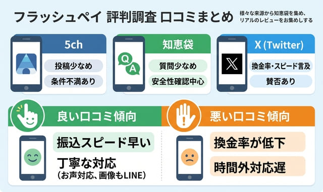 フラッシュペイの5ch口コミや知恵袋の評判調査