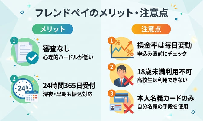 フレンドペイを利用するメリットと知っておきたい注意点