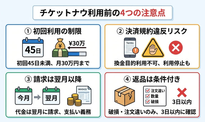 チケットナウを利用する前に知りたい4つの注意点