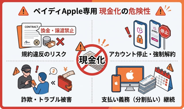 ペイディあと払いプランapple専用現金化の危険性